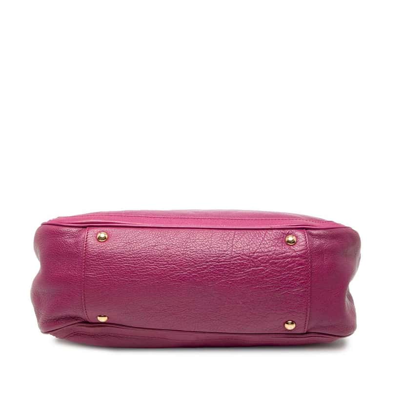 Salvatore Ferragamo Medium Leather Betulla Tote Purple Leather Good condition - Inside View
