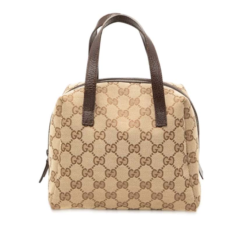 Gucci Mini GG Canvas Balthus Tofu Bag Brown Canvas Good condition - Front View