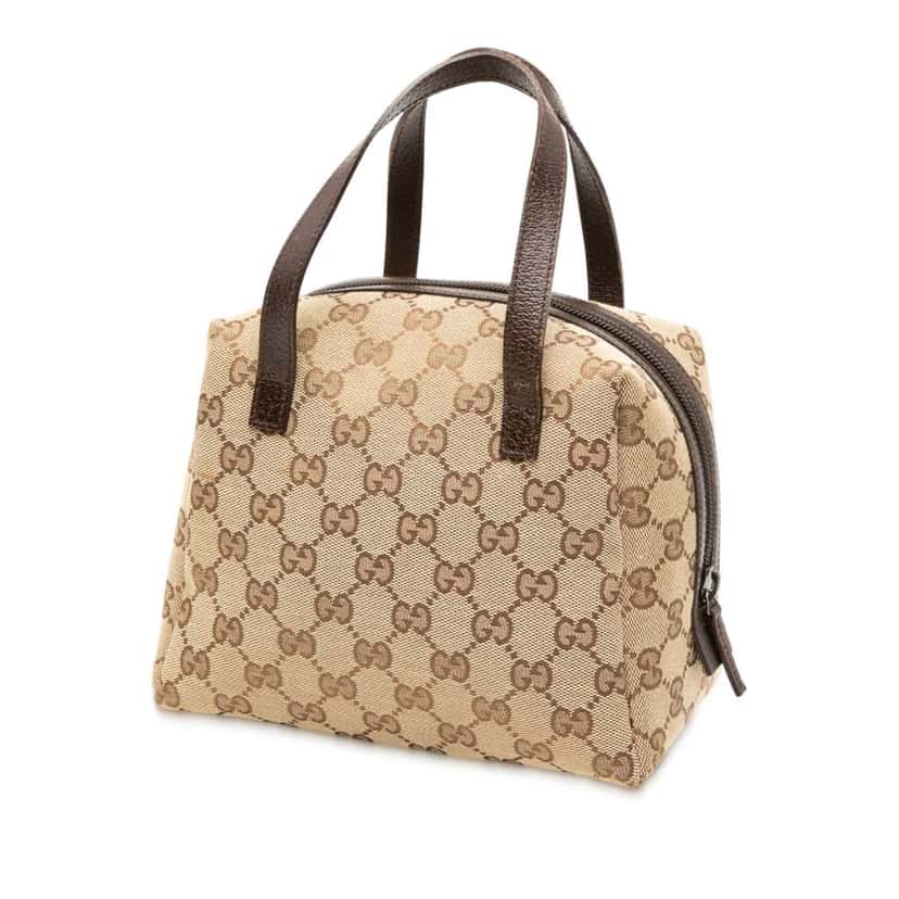 Gucci Mini GG Canvas Balthus Tofu Bag Brown Canvas Good condition - Back View