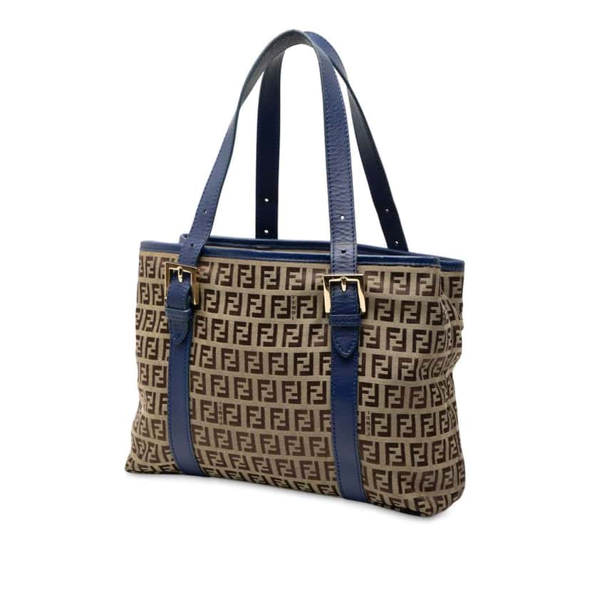 Fendi Zucchino Canvas Handbag Brown Canvas Good condition - Back View