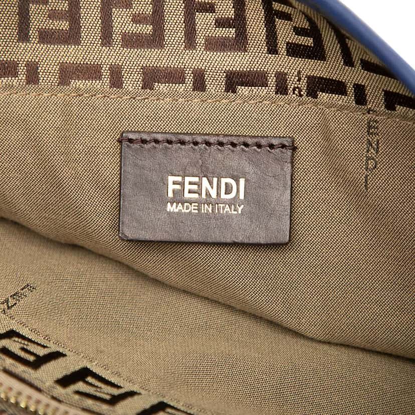 Fendi Zucchino Canvas Handbag Brown Canvas Good condition - Box View