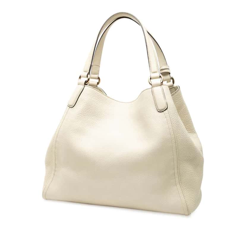 Gucci Medium Leather Soho Cellarius Tote White Leather Good condition - Back View
