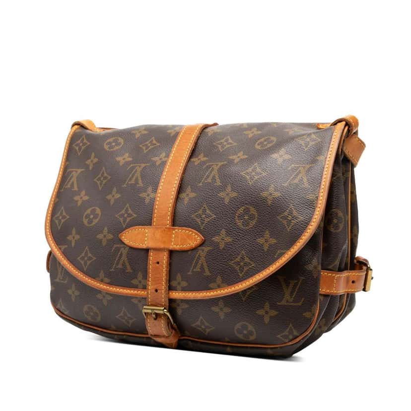 Louis Vuitton Monogram Saumur 30 Brown Good condition - Back View