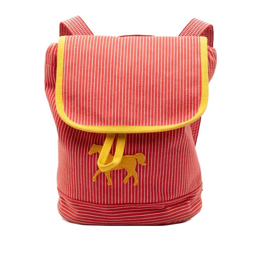 Hermès Toile Cavalcolor Backpack Red Canvas Good condition - Front View