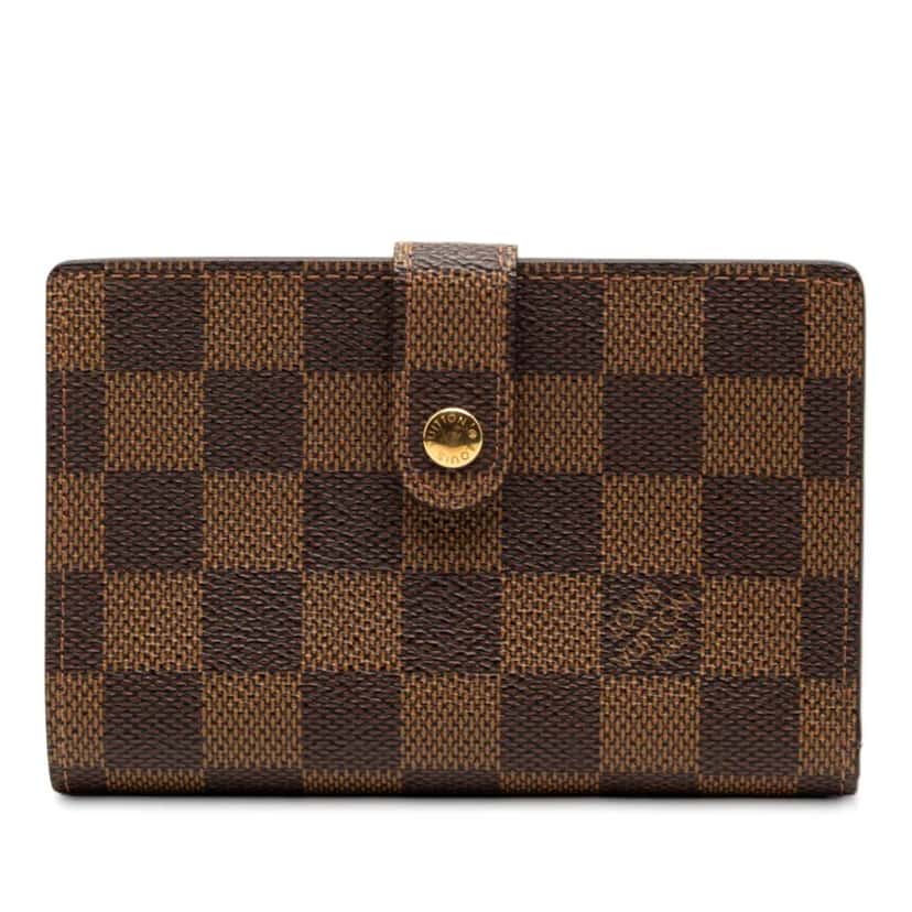 Louis Vuitton Damier Ebene French Purse Wallet Brown Good condition - Front View
