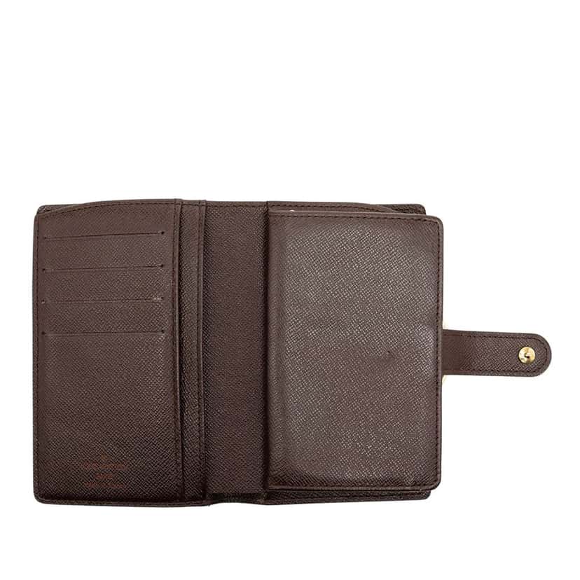 Louis Vuitton Damier Ebene French Purse Wallet Brown Good condition - Model View