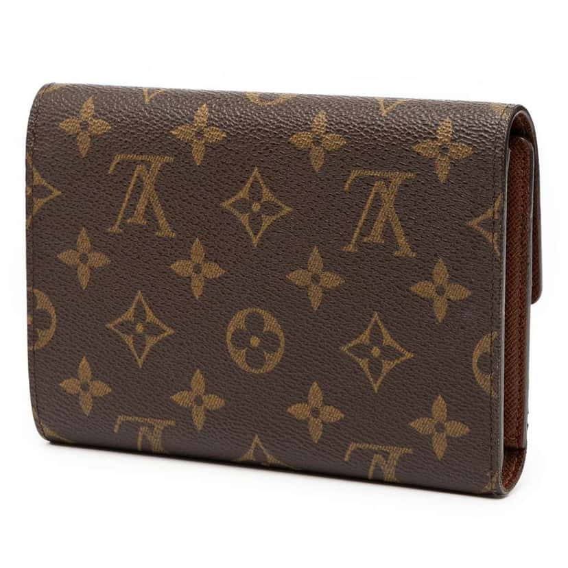 Louis Vuitton Monogram Porte Tresor Etui Papier Wallet Brown Good condition - Back View