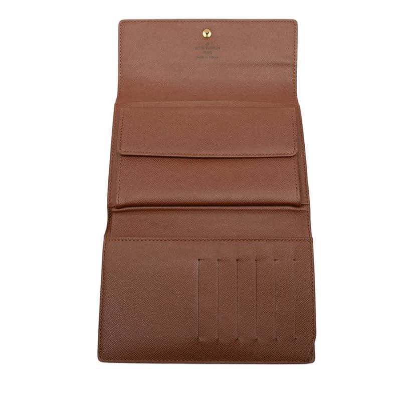 Louis Vuitton Monogram Porte Tresor Etui Papier Wallet Brown Good condition - Model View