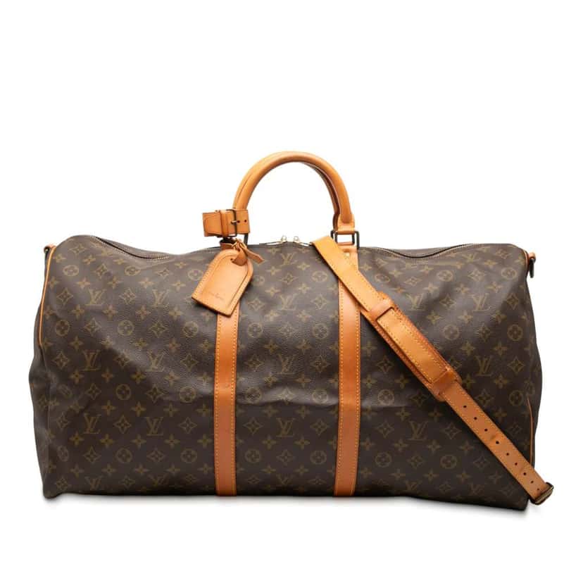 Louis Vuitton Monogram Keepall Bandouliere 60 Brown Good condition - Front View