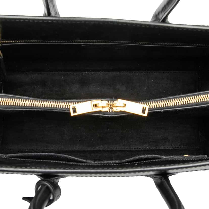 Saint Laurent Small Suede Sac De Jour Satchel Black Leather Good condition - Model View