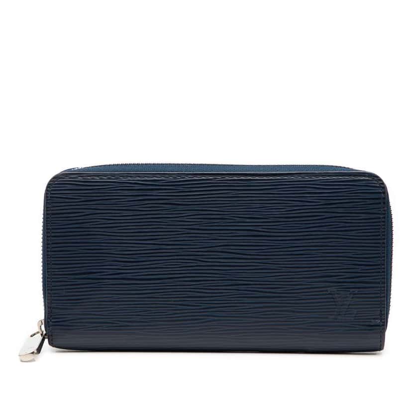 Louis Vuitton Epi Zippy Long Wallet Blue Leather Good condition - Front View