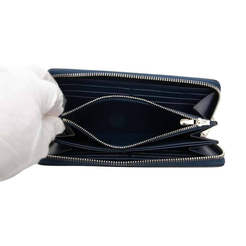 Louis Vuitton Epi Zippy Long Wallet Blue Leather Good condition - Model View