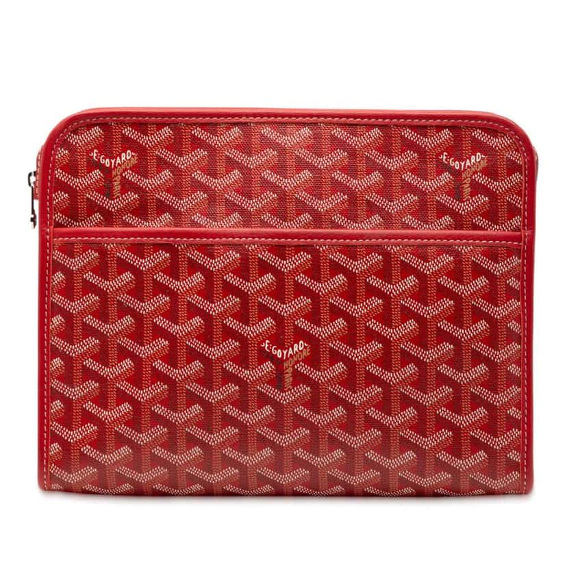 Goyard Goyardine Jouvence Toiletry Pouch MM Red Canvas Good condition - Front View