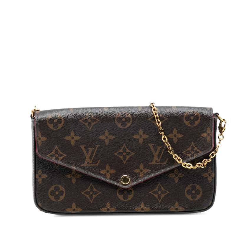 Louis Vuitton Monogram Pochette Felicie Brown Good condition - Front View