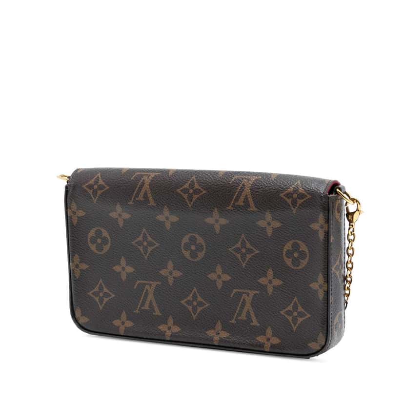 Louis Vuitton Monogram Pochette Felicie Brown Good condition - Back View