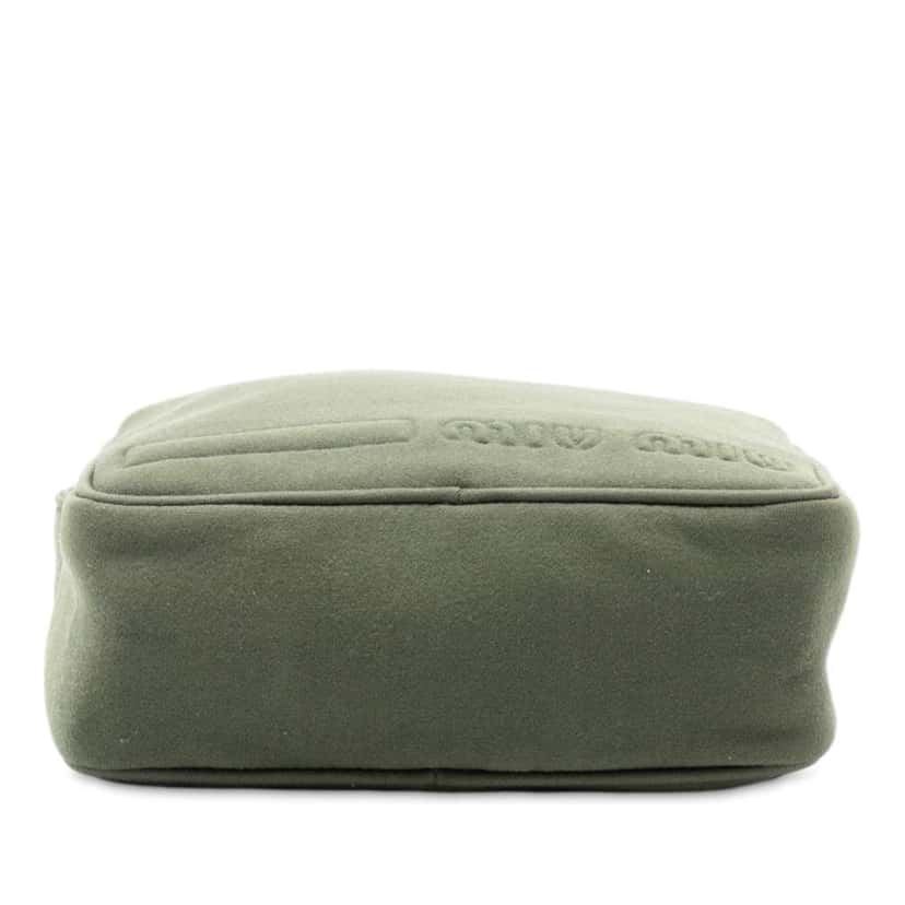 Miu Miu Jersey Logo Crossbody Green Cotton Good condition - Inside View