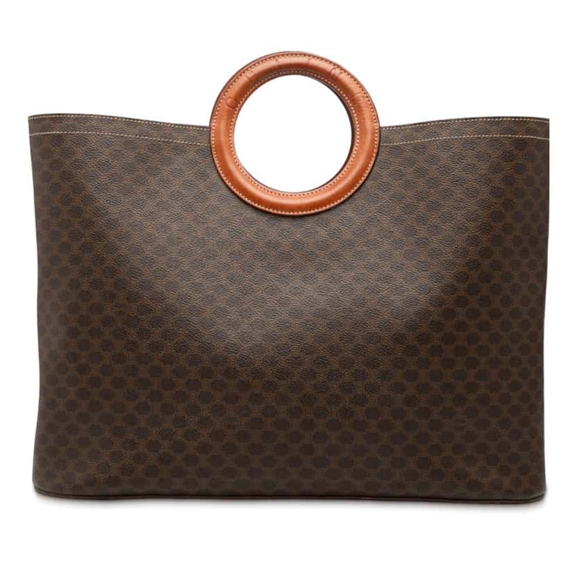Celine Macadam Coated Canvas Tote Brown Canvas Good condition - Front View