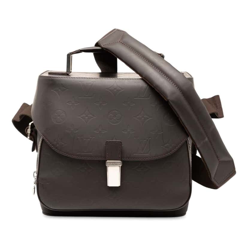 Louis Vuitton Monogram Glace Charly Brown Leather Good condition - Front View