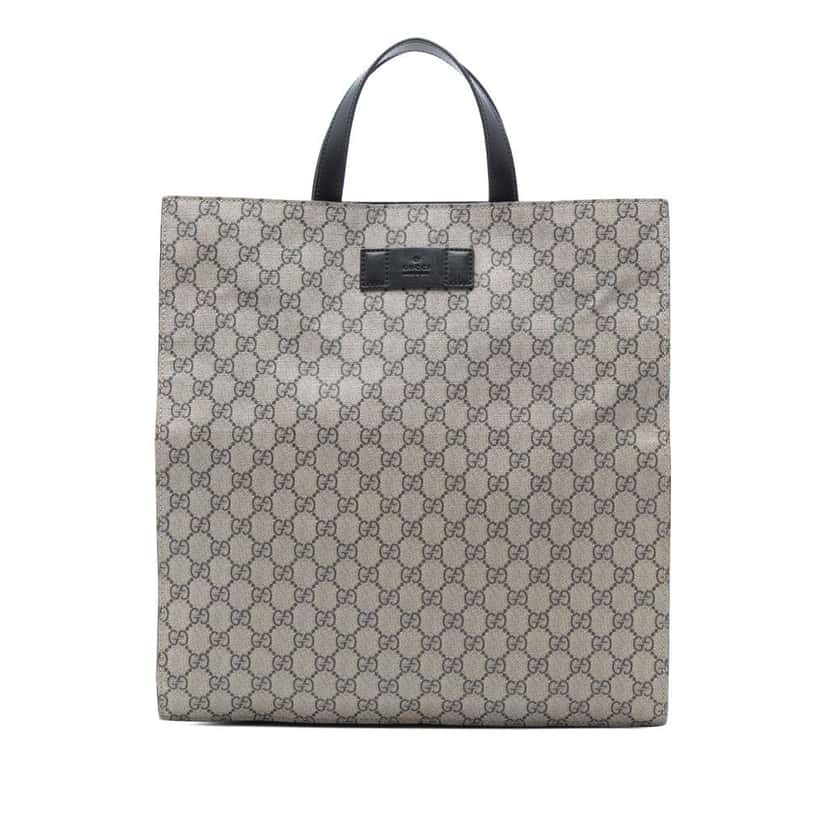 Gucci GG Supreme Convertible Soft Tote Brown Canvas Good condition - Front View