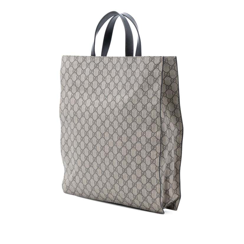 Gucci GG Supreme Convertible Soft Tote Brown Canvas Good condition - Back View