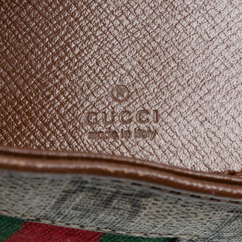 Gucci Mini GG Supreme Web Jackie 1961 Crossbody Brown Canvas Good condition - Box View