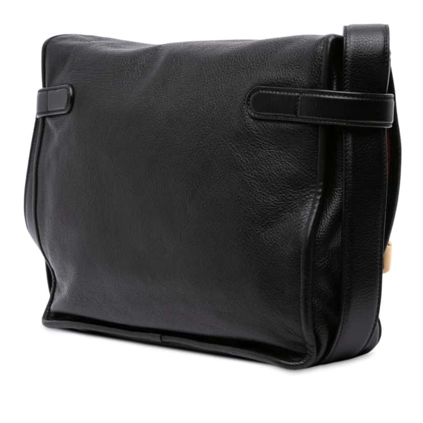Loewe Large Leather Heritage Crossbody Black Leather Good condition - Back View