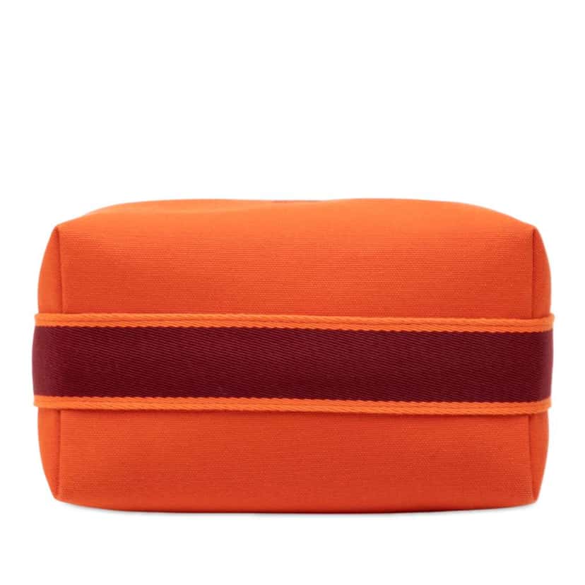 Hermès Small Toile Bride A Brac Case Orange Canvas Good condition - Inside View