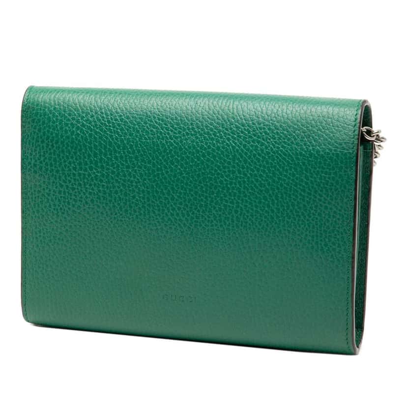 Gucci Leather Dionysus Wallet on Chain Green Leather Good condition - Back View