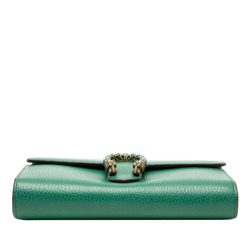 Gucci Leather Dionysus Wallet on Chain Green Leather Good condition - Inside View