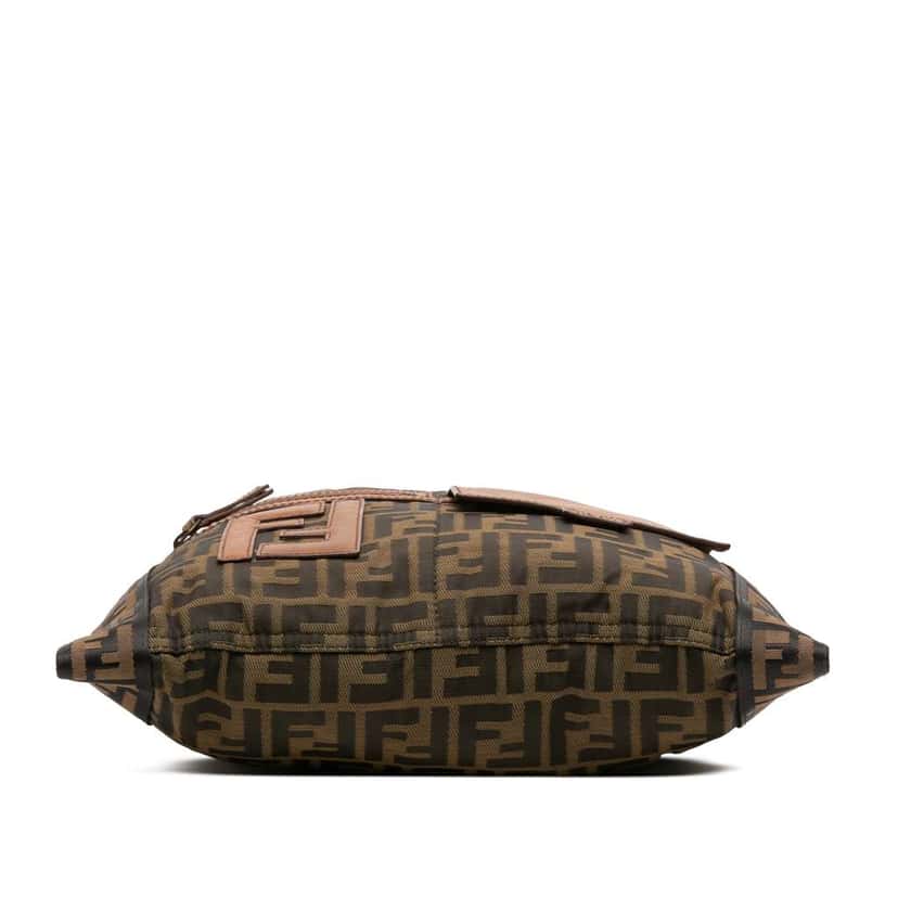 Fendi Zucca Canvas FF Flat Messenger Bag Brown Canvas Good condition - Inside View