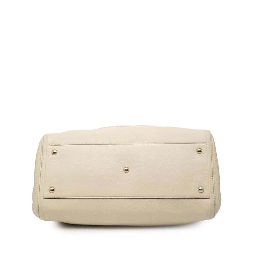 Gucci Medium Leather Soho Cellarius Tote White Leather Good condition - Inside View