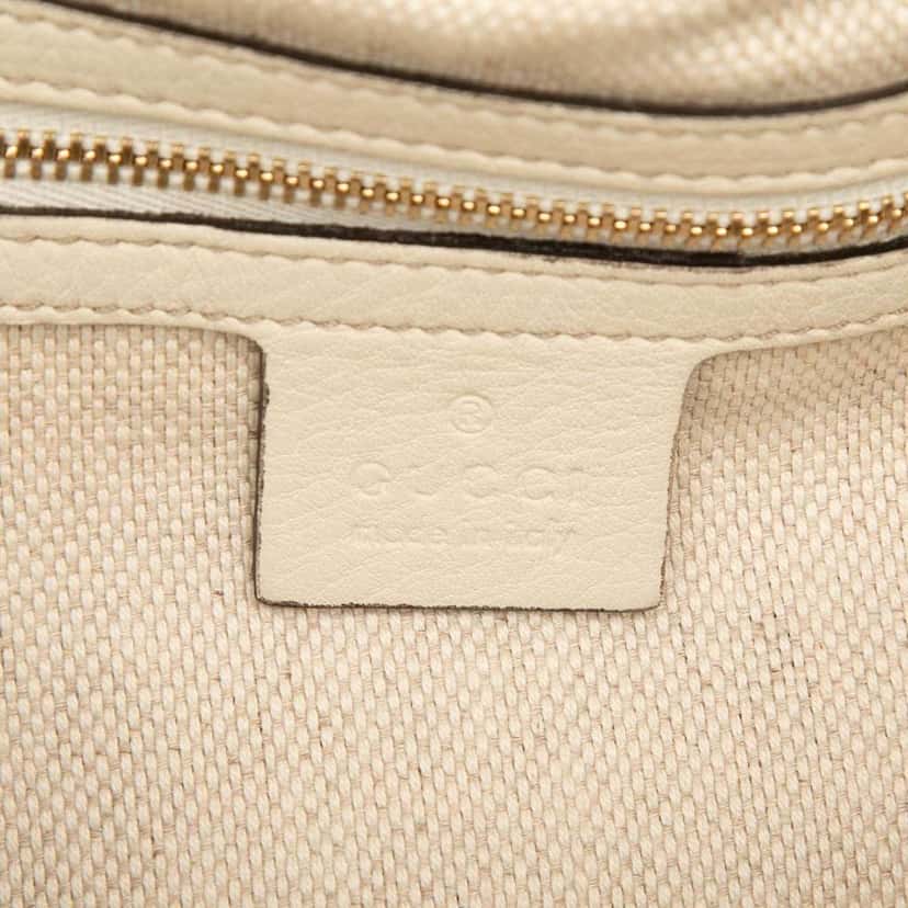 Gucci Medium Leather Soho Cellarius Tote White Leather Good condition - Box View
