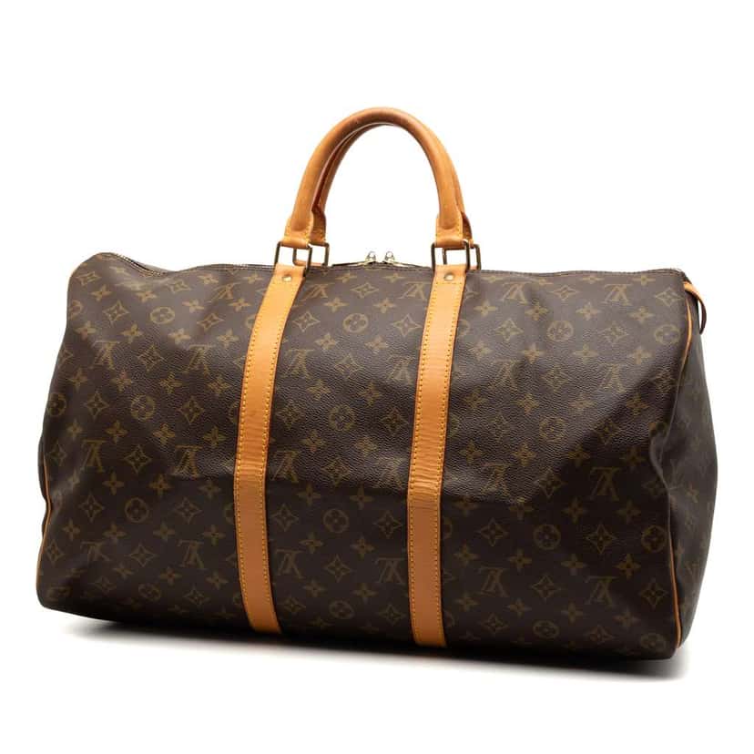 Louis Vuitton Monogram Keepall 50 Brown Good condition - Back View