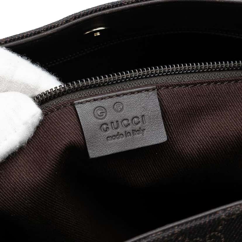 Gucci GG Denim Tote Brown Denim Good condition - Box View