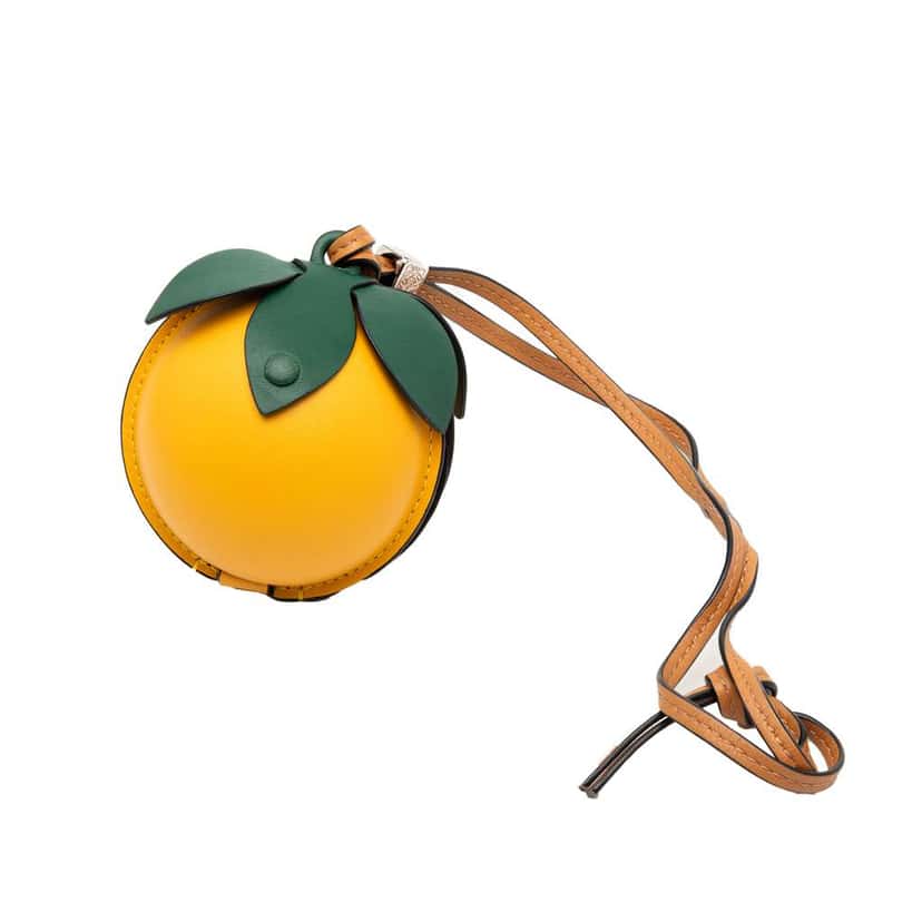 Loewe Mini Leather Lemon Pouch Yellow Leather Good condition - Model View