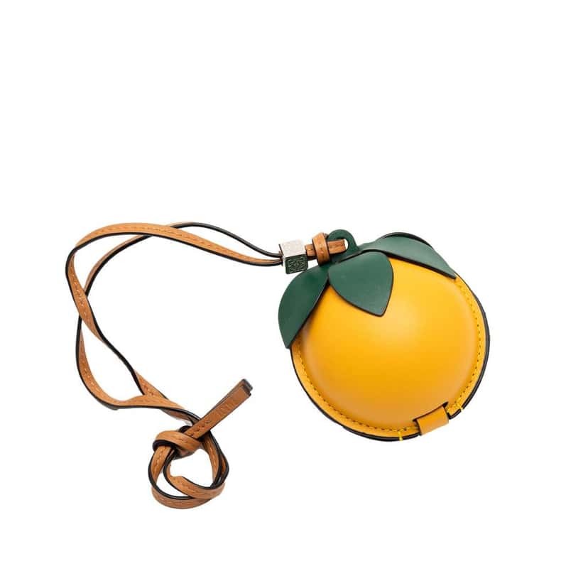 Loewe Mini Leather Lemon Pouch Yellow Leather Good condition - Box View