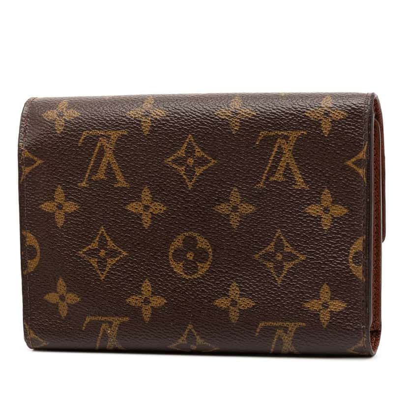 Louis Vuitton Monogram Porte Tresor Etui Papier Wallet Brown Good condition - Back View