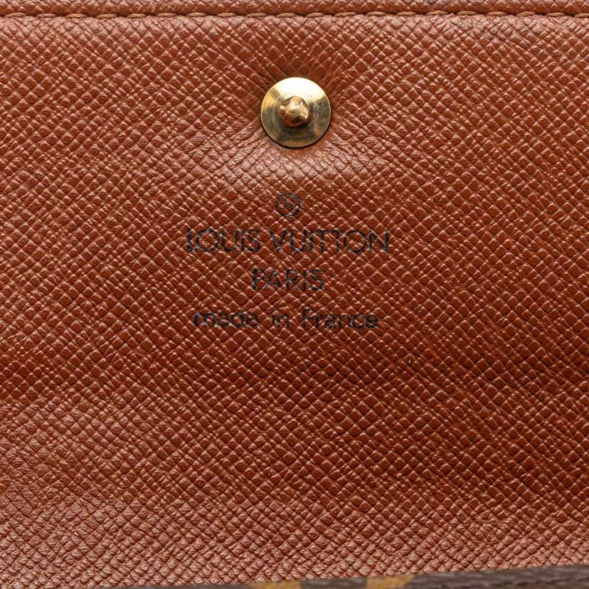 Louis Vuitton Monogram Porte Tresor Etui Papier Wallet Brown Good condition - Box View