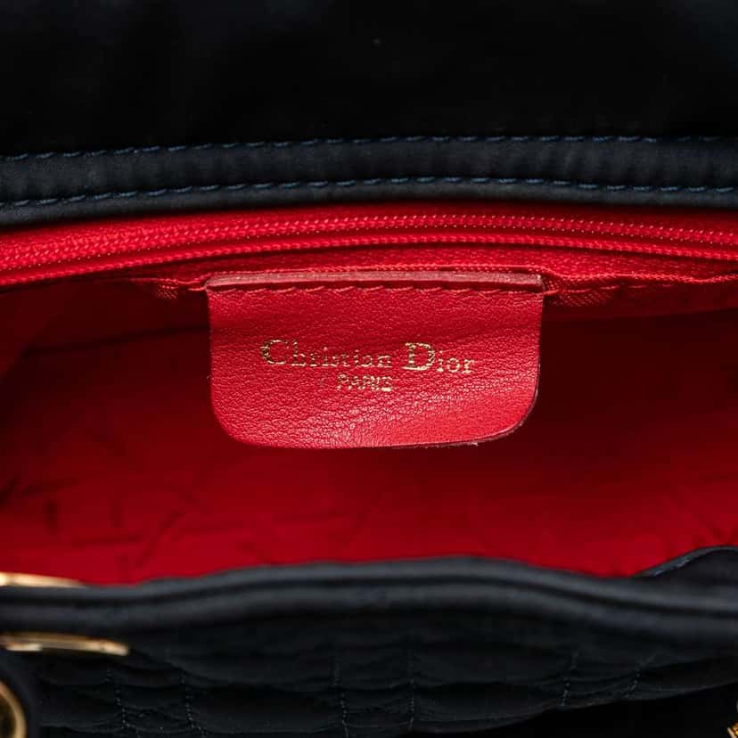 Dior Mini Nylon Cannage Lady Dior Black Very good condition - Box View