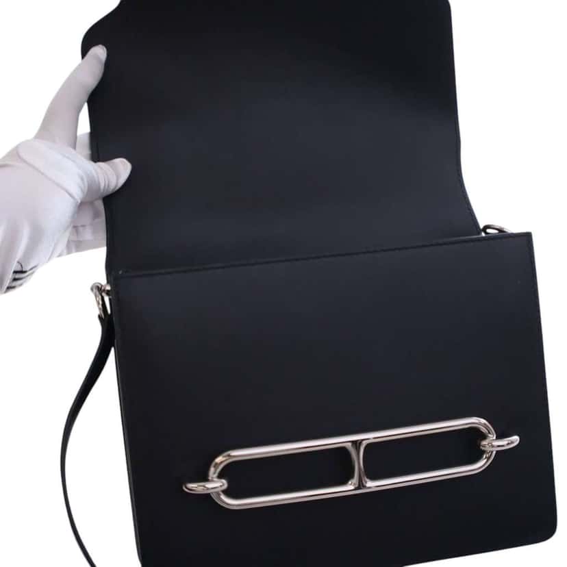 Hermès Evercolor Sac Roulis 23 Black Leather Good condition - Box View