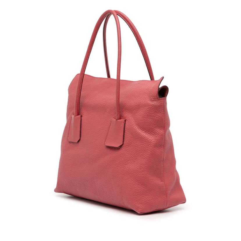Burberry Grained Leather Baynard Tote Red Leather Good condition - Back View