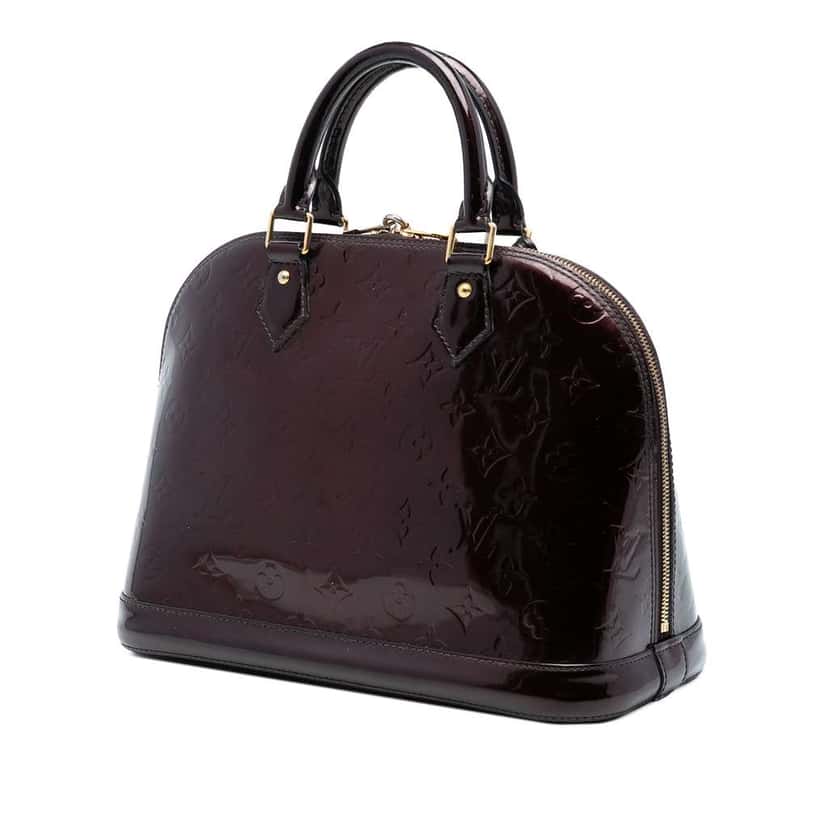 Louis Vuitton Monogram Vernis Alma PM Purple Leather Good condition - Back View