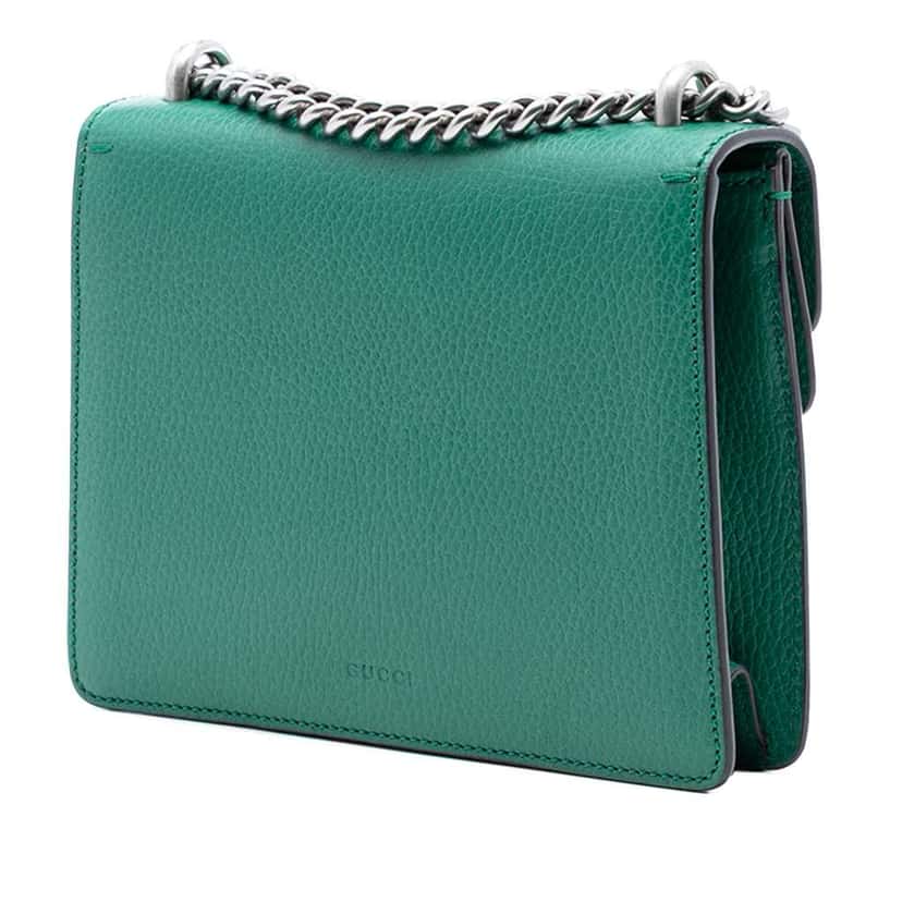 Gucci Small Leather Dionysus Crossbody Green Leather Very good condition - Back View