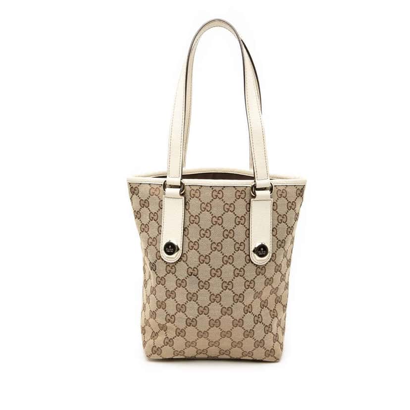 Gucci GG Canvas Charmy Tote Brown Canvas Very good condition - Front View