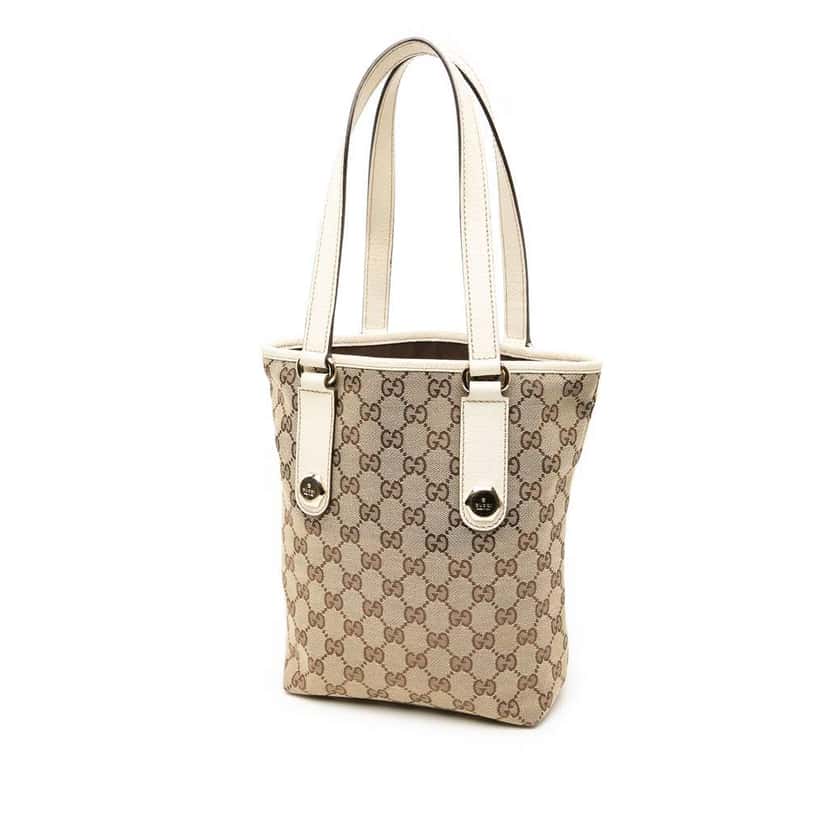 Gucci GG Canvas Charmy Tote Brown Canvas Very good condition - Back View