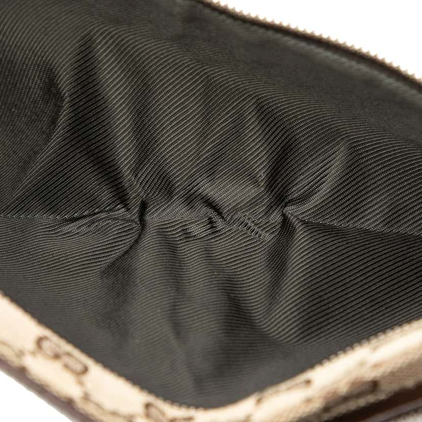 Gucci GG Canvas Double Pocket Belt Bag Brown Canvas Good condition - Model View