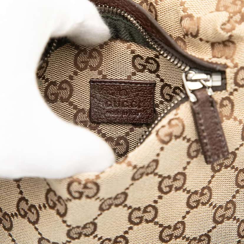 Gucci GG Canvas Double Pocket Belt Bag Brown Canvas Good condition - Box View