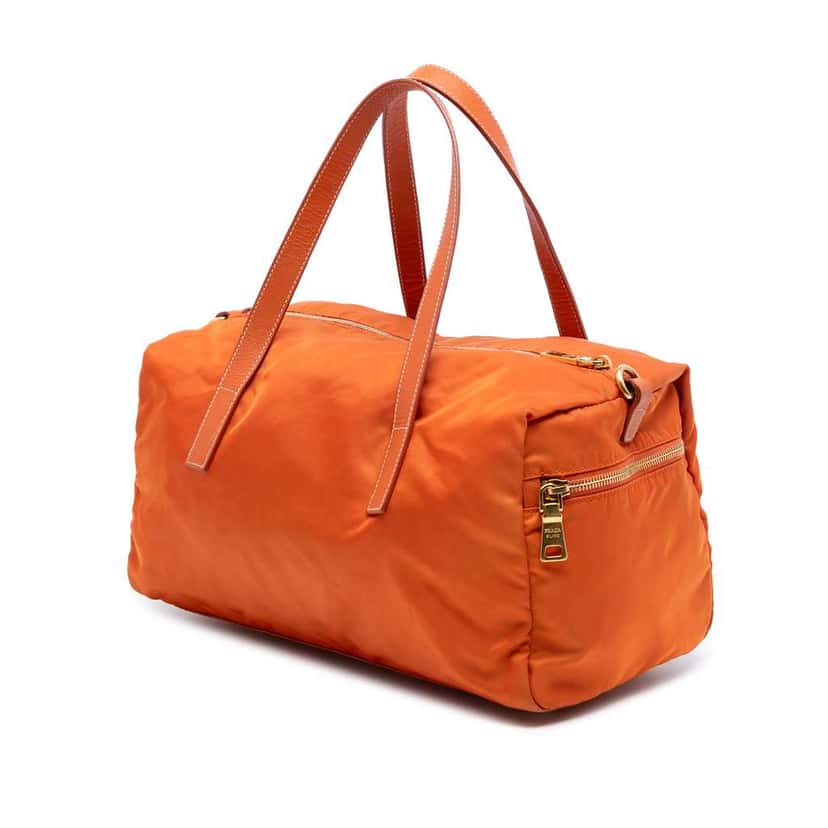 Prada Tessuto Boston Bag Orange Good condition - Back View
