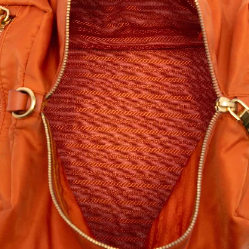 Prada Tessuto Boston Bag Orange Good condition - Model View