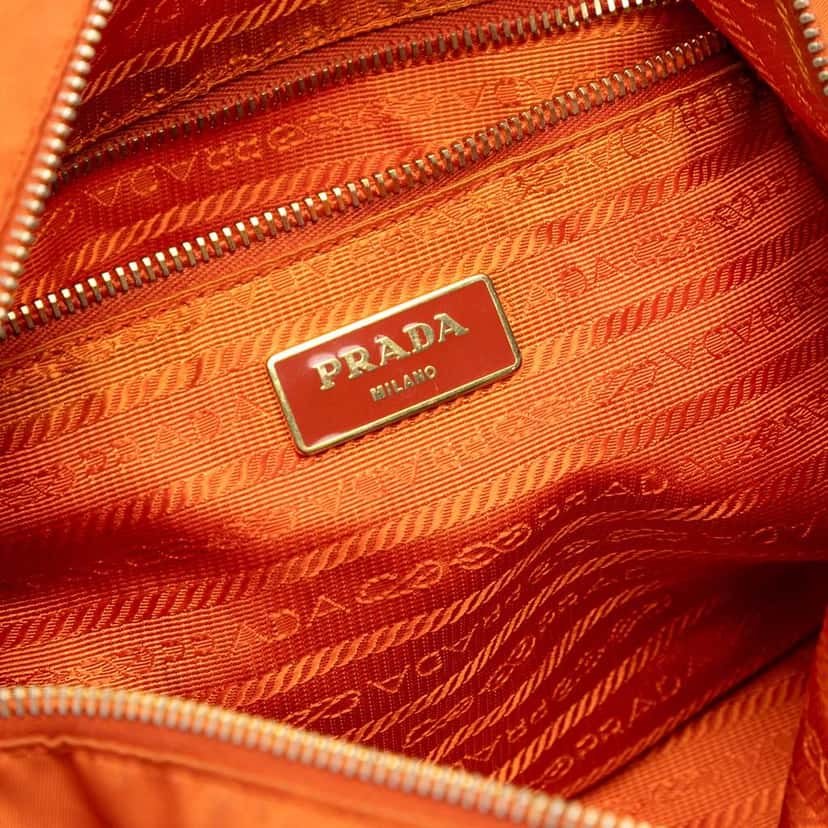 Prada Tessuto Boston Bag Orange Good condition - Box View